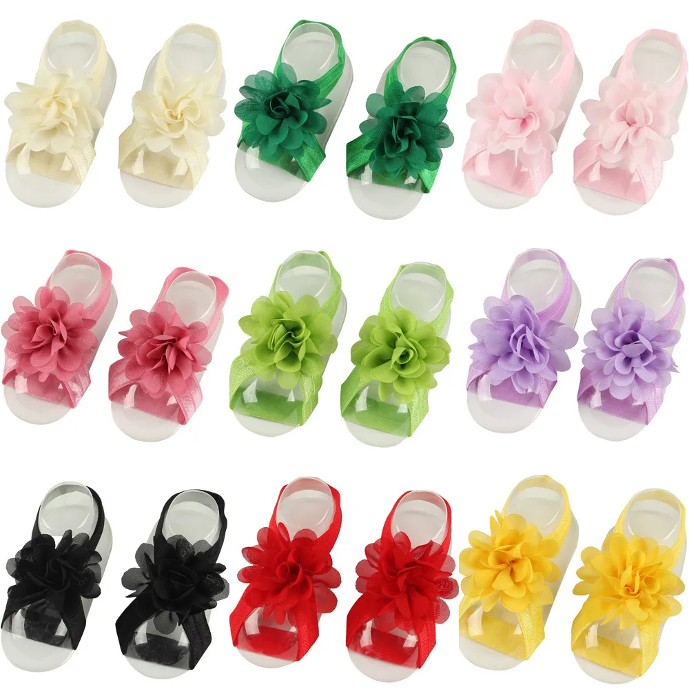 Photography Still Life - Solid Color Handmade Chiffon Flowers Infant
