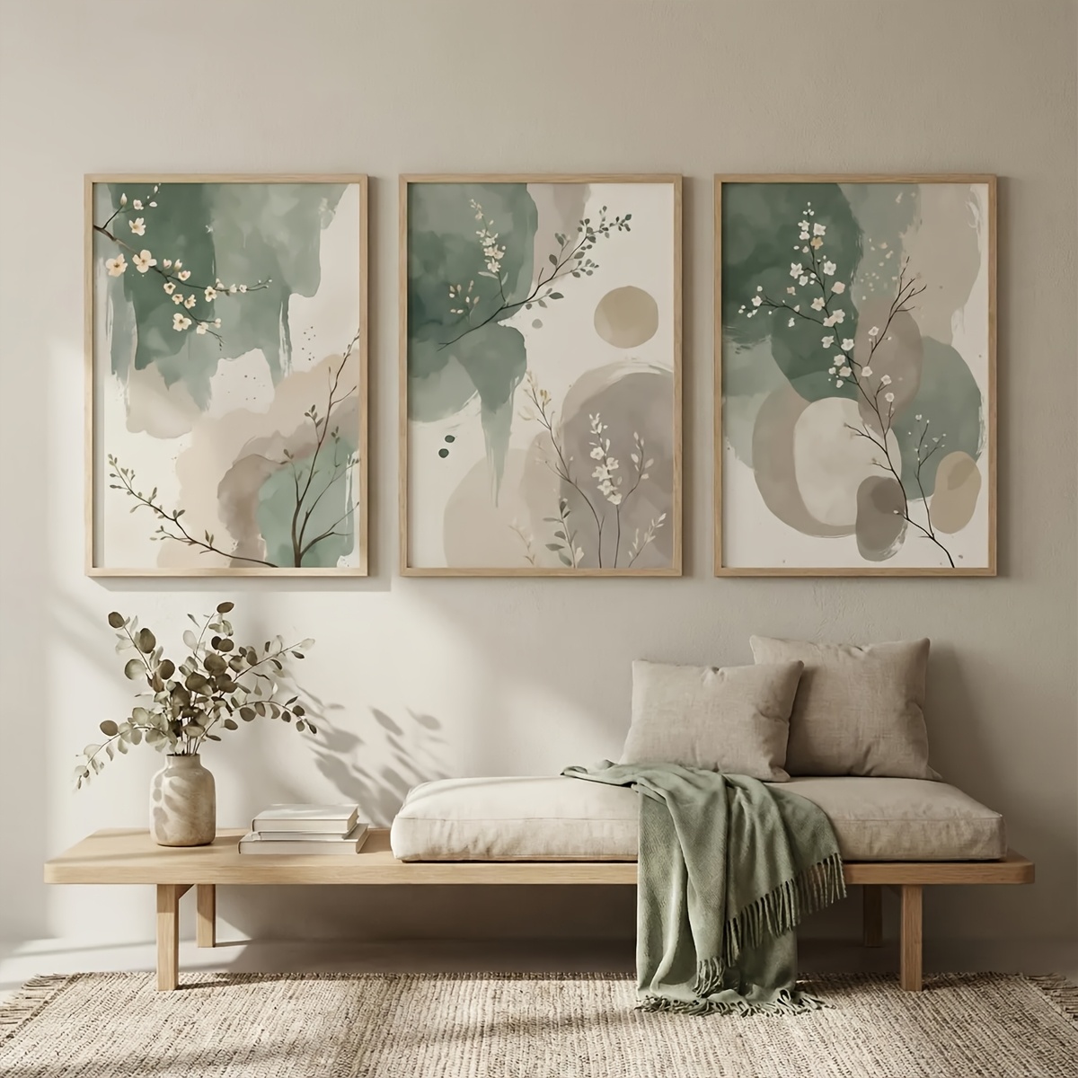 Photography Types - 3pcs Japanese-Style Plant Canvas Wall Art