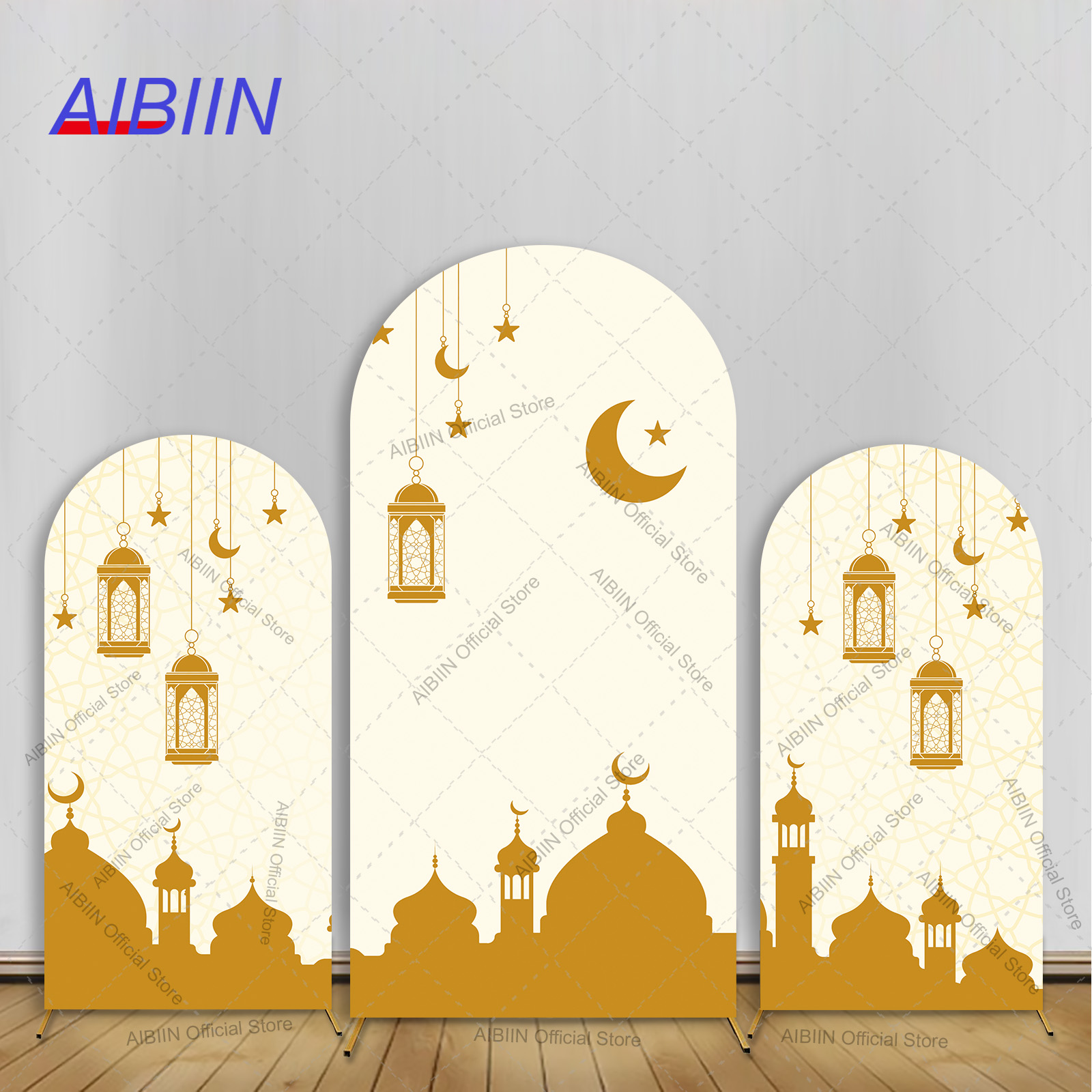 Photography Yellow - Eid Mubarak Ramadan Arch Backdrop Cover