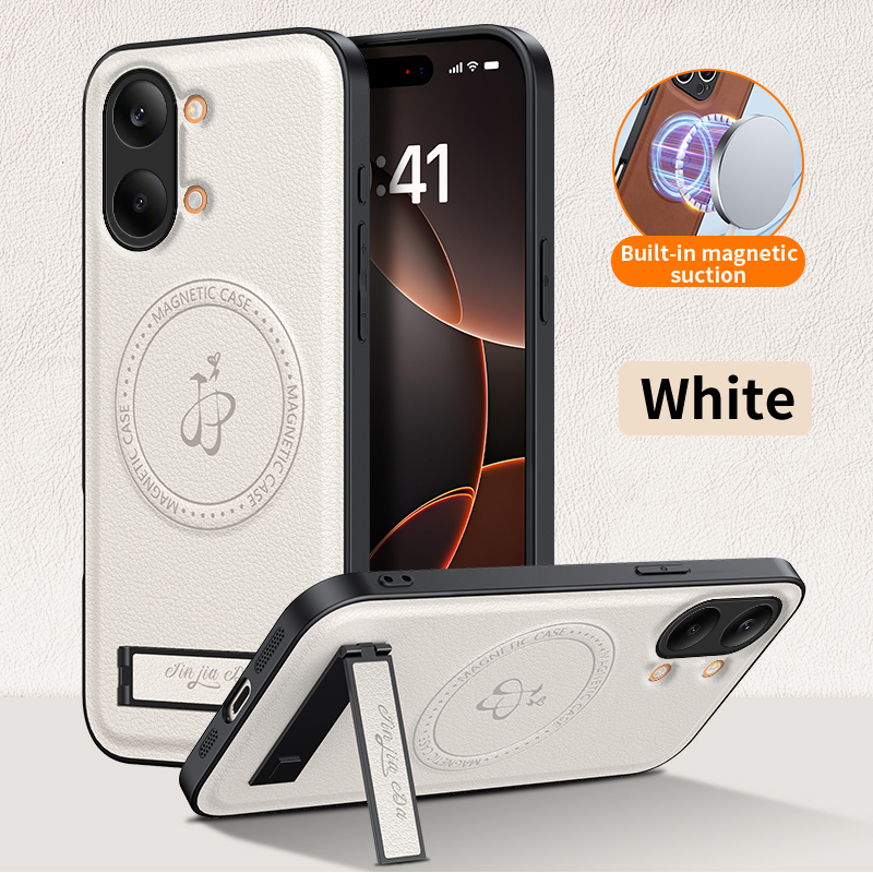 Photography Xiaomi - Luxury Leather Stand Phone Case For