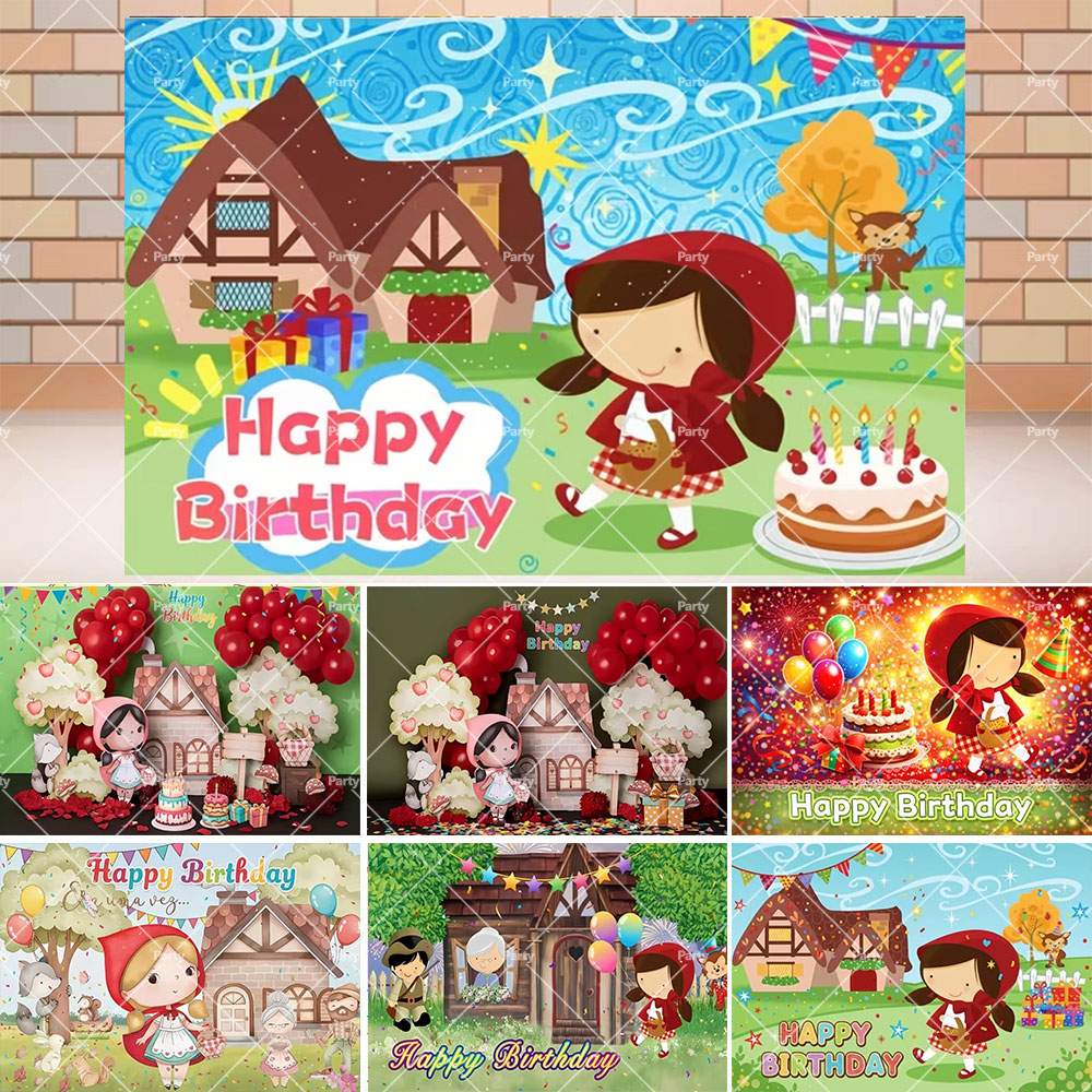 Photography Wedding - Little Red Riding Hood Backdrop Girl