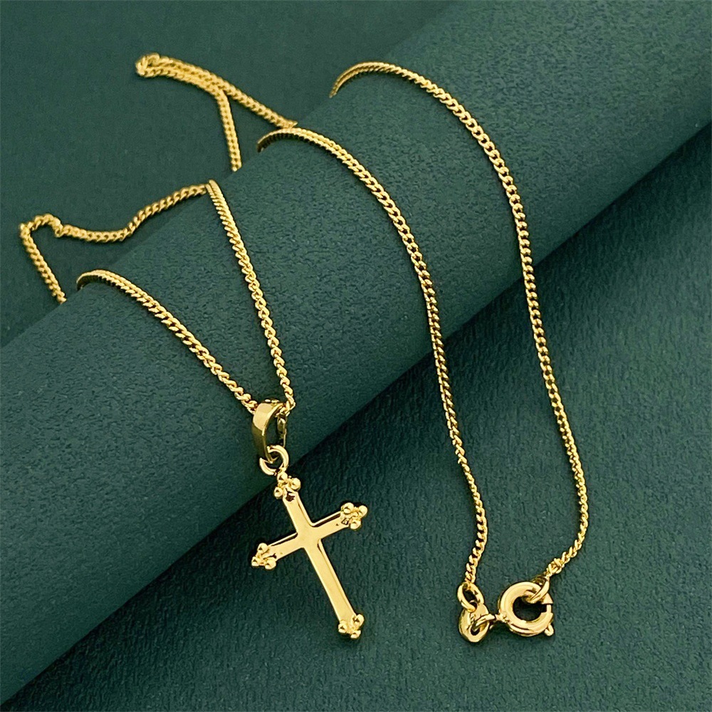 Photography Yellow - Women's 24K Gold (AU999) Delicate Cross