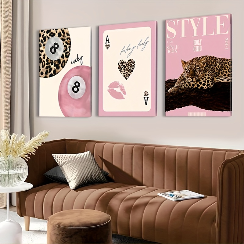 Photography Types - 3pcs Leopard Cheetah Canvas Wall Art