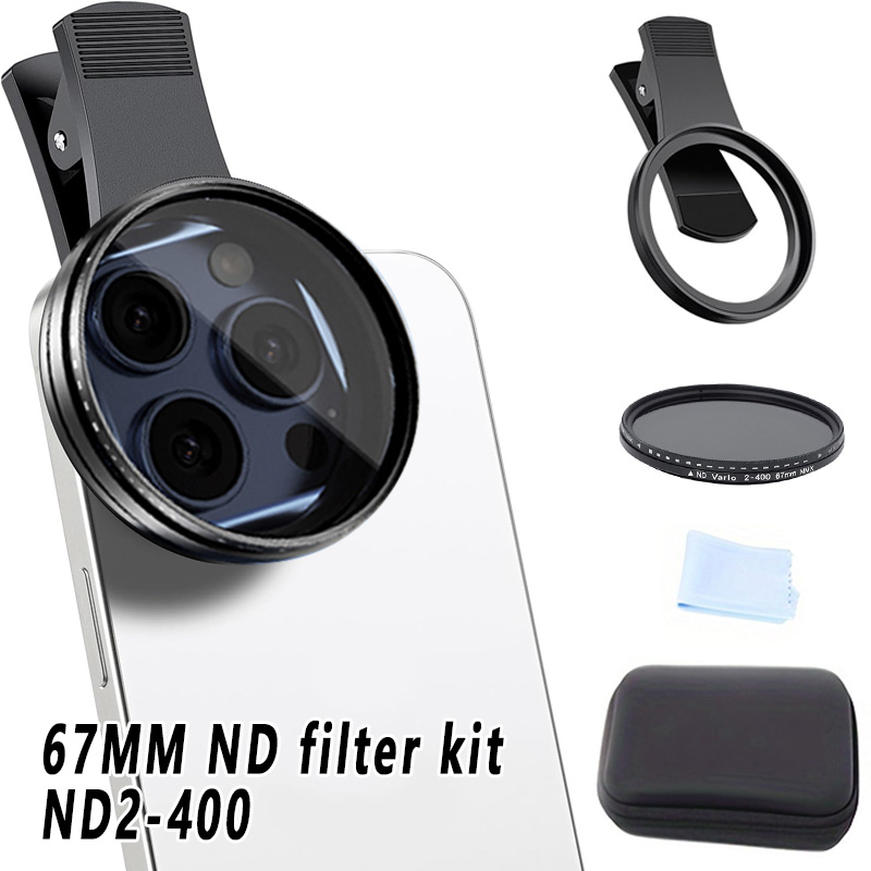 Nd Filter Set - 67mm Clip-on ND2-400 Phone Camera Lens