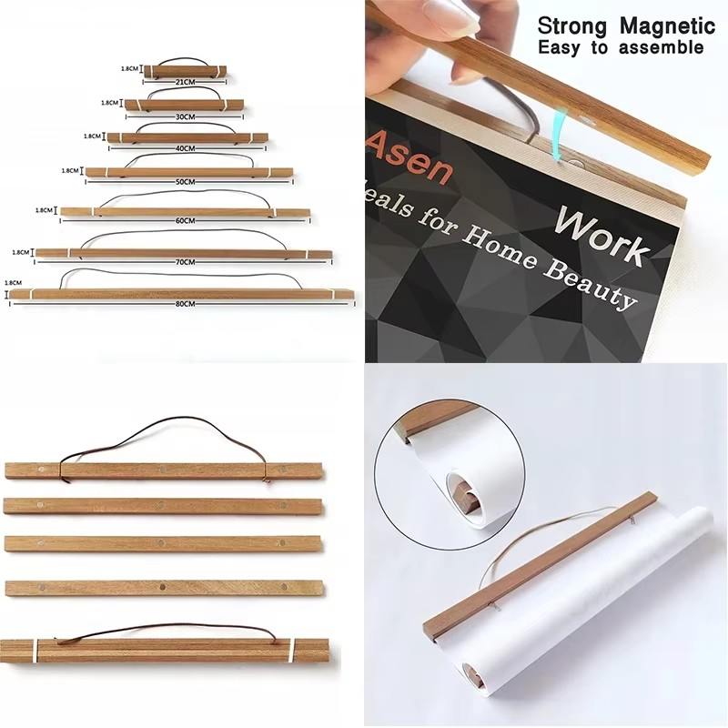 Photography Types - 21-90cm Magnetic Wooden Picture Poster Hanger