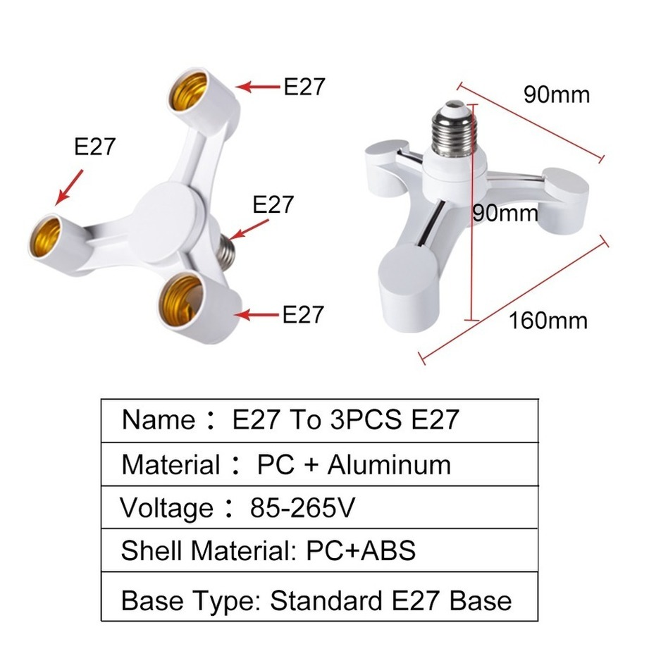 Bulbs Socket 3In1 E27 to E27 E - Photography Bulb review and price