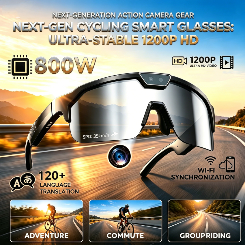 2026 Cycling Glasses with 800W - Photography Videography review and price