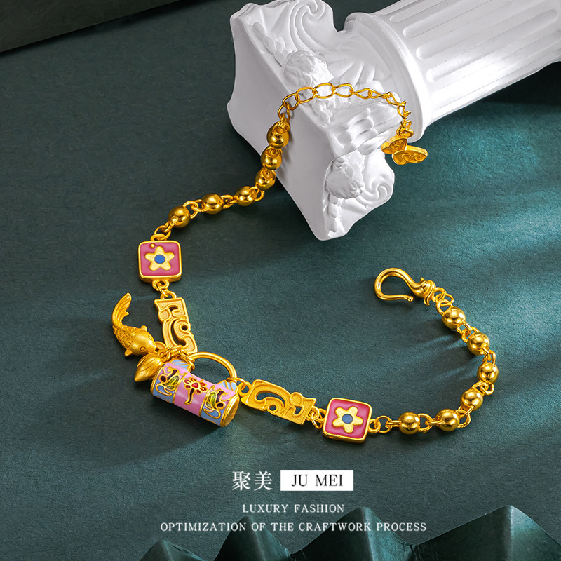 24K AU999 Gold 'Blossom Lock & - Photography Yellow review and price