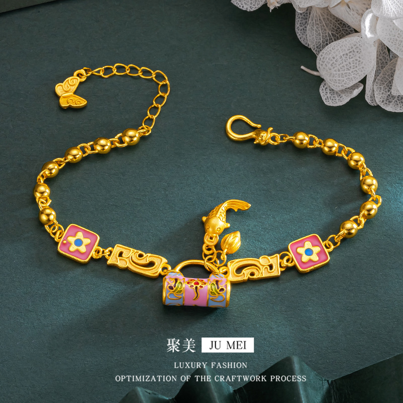 24K AU999 Gold 'Blossom Lock & - Photography Yellow review and price