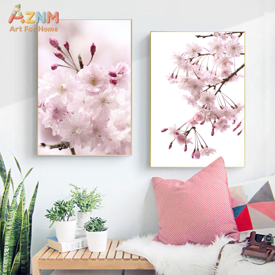 AZNM Pink Cherry Blossom Canva - Photography Quotes review and price