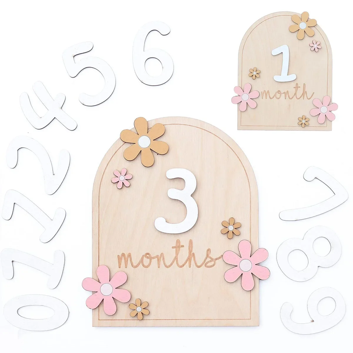 Wooden Baby Monthly Milestone  - Photography Still Life review and price