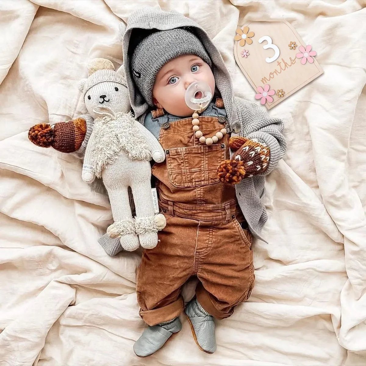Wooden Baby Monthly Milestone  - Photography Still Life review and price