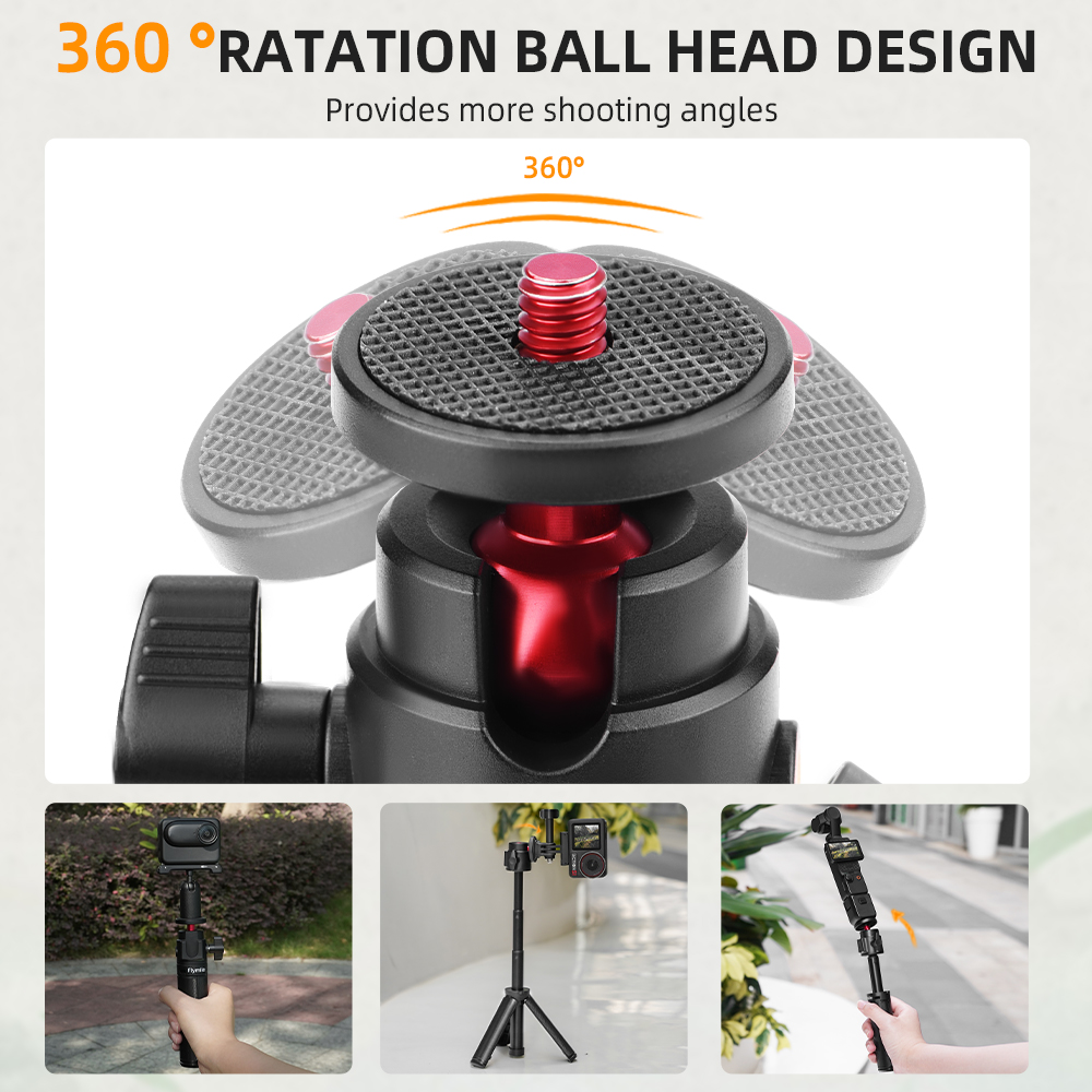 Flymile Extension Pole Tripod  - Photography Grip Insta360 X5 review and price