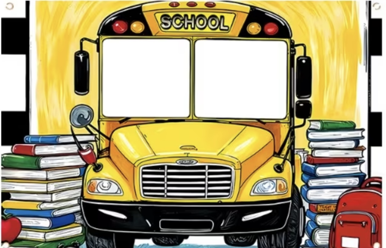 Yellow School Bus Selfie Frame - Photography Yellow review and price