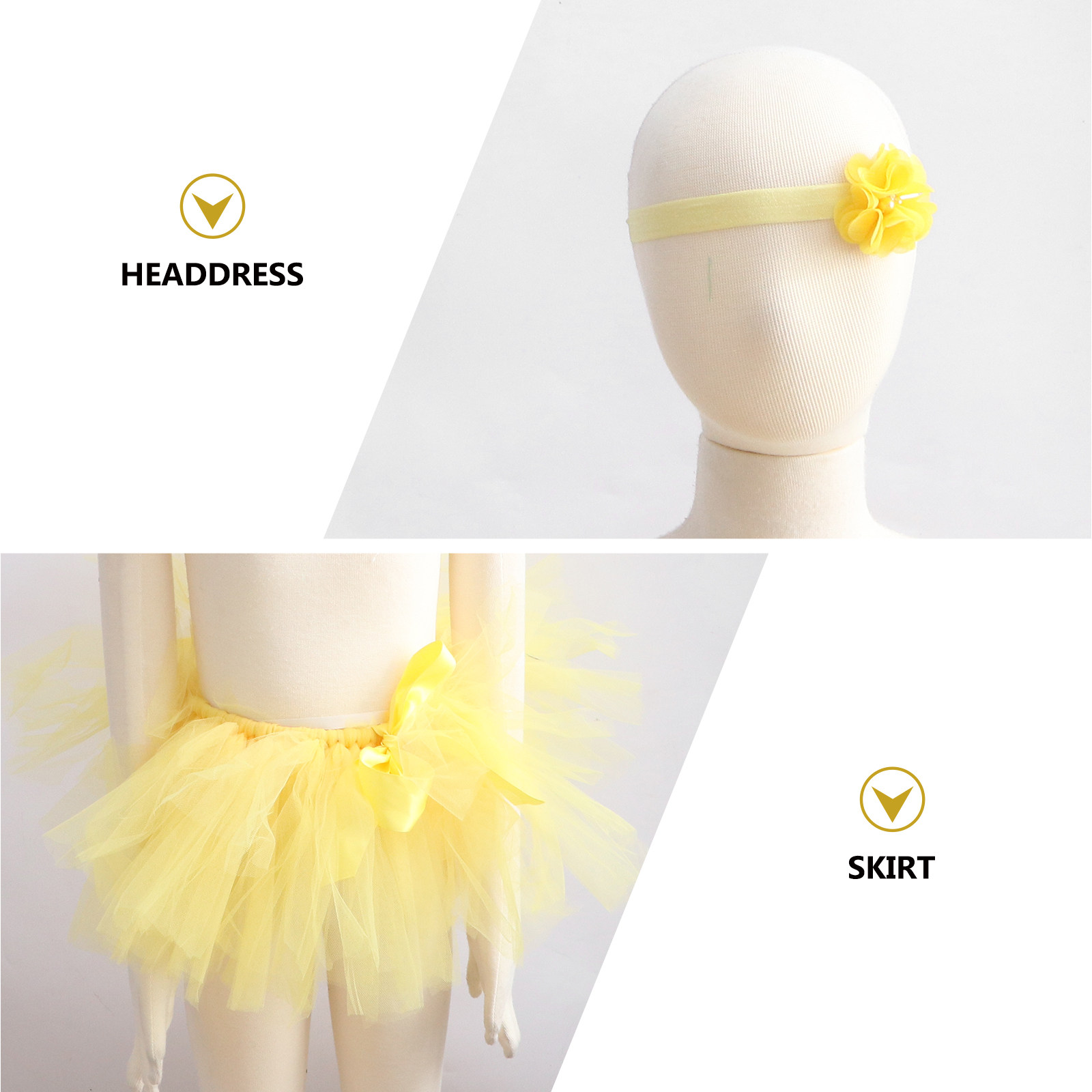 12pcs Infant Tutu Skirt Yellow - Photography Yellow review and price
