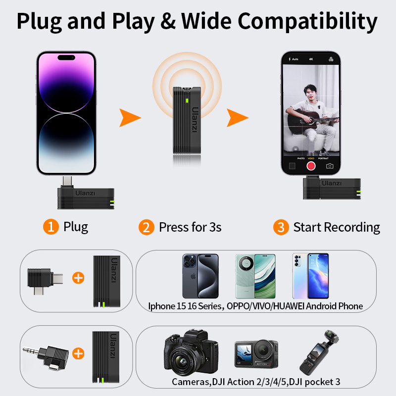 Ulanzi A100 Microphone Smartph - Photography Xiaomi review and price