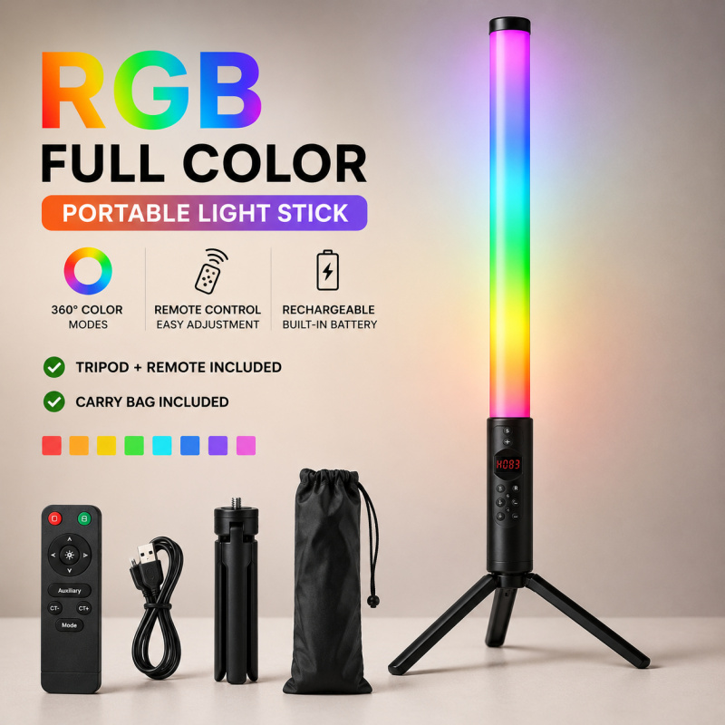 RGB Handheld Video Light Wand, - Photography Bulb review and price