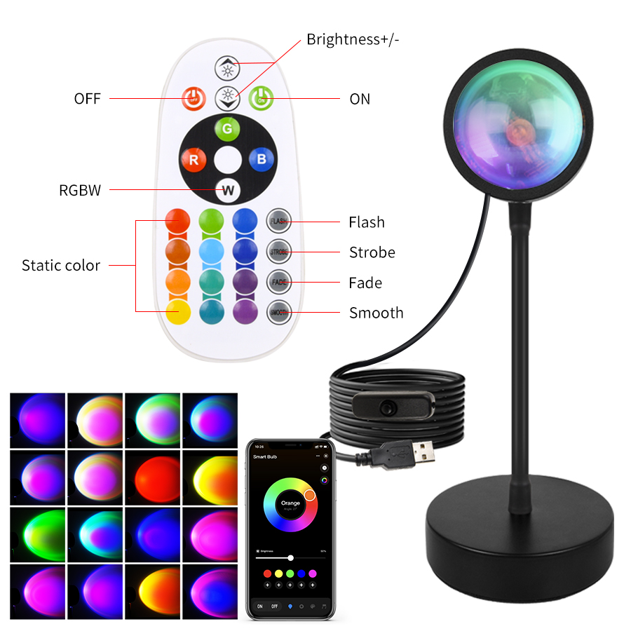 Smart Sunset Lamp Tuya LED Nig - Photography Bulb review and price