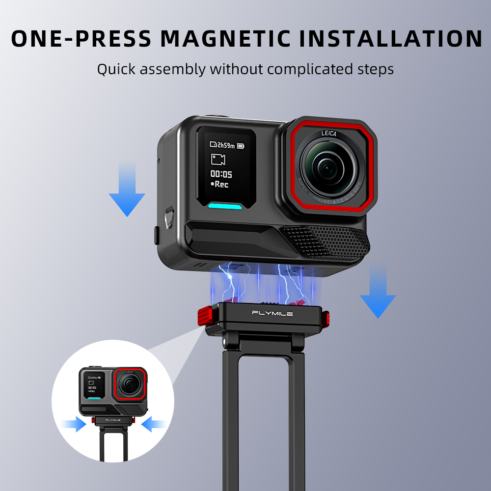 Flymile Magnetic Metal Tripod  - Photography Grip Insta360 X5 review and price