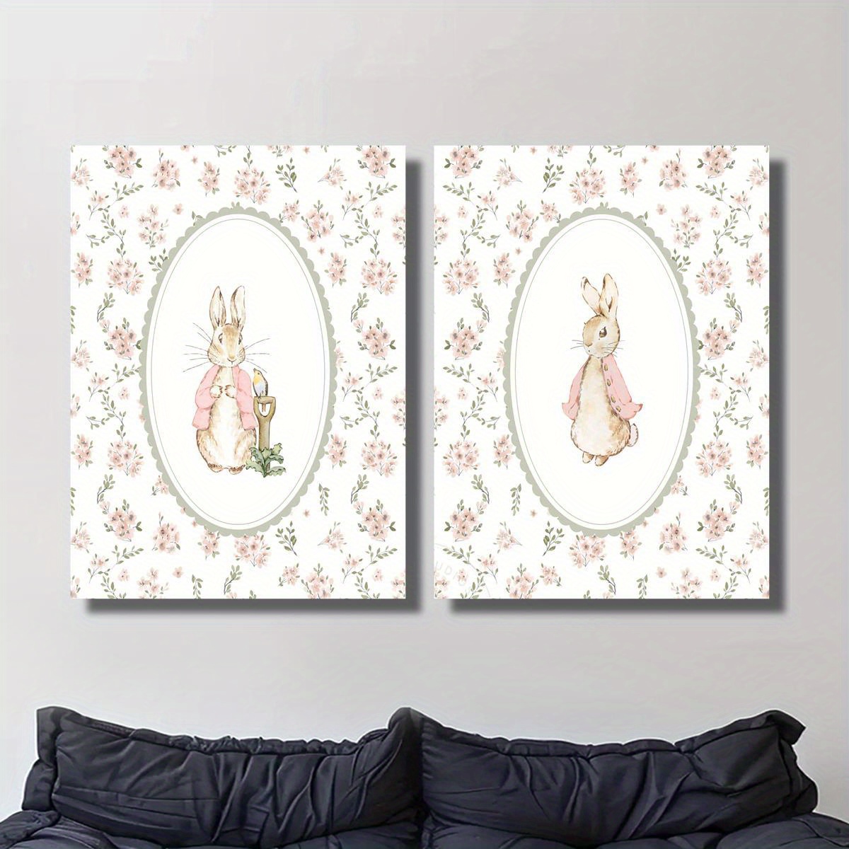 2pcs Retro Easter Rabbit Canva - Photography Types review and price