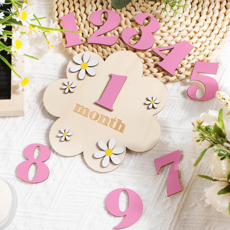 Wooden Baby Monthly Milestone  - Photography Still Life review and price