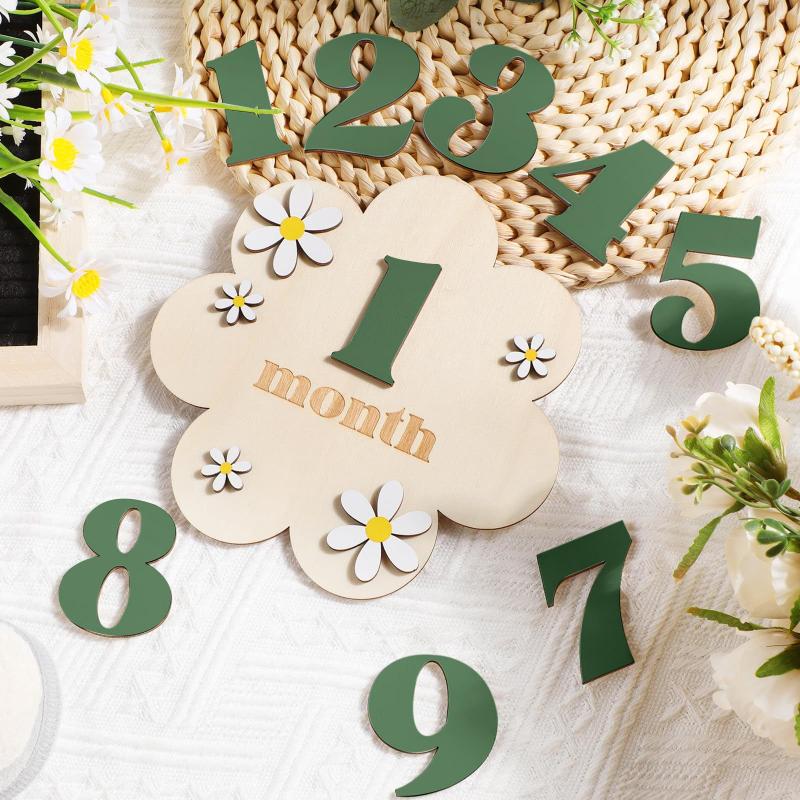 Wooden Baby Monthly Milestone  - Photography Still Life review and price