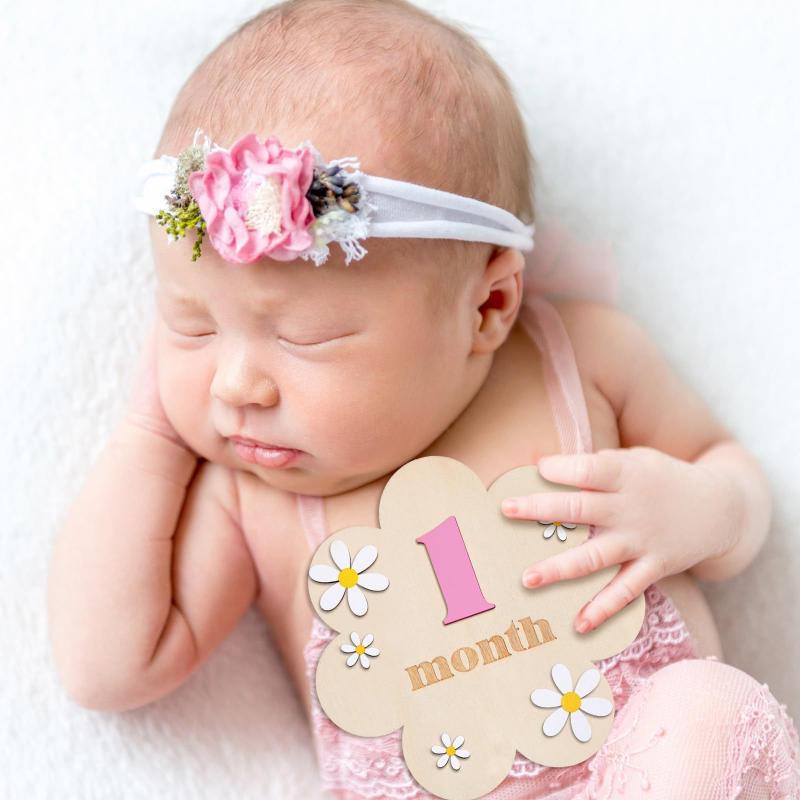 Wooden Baby Monthly Milestone  - Photography Still Life review and price