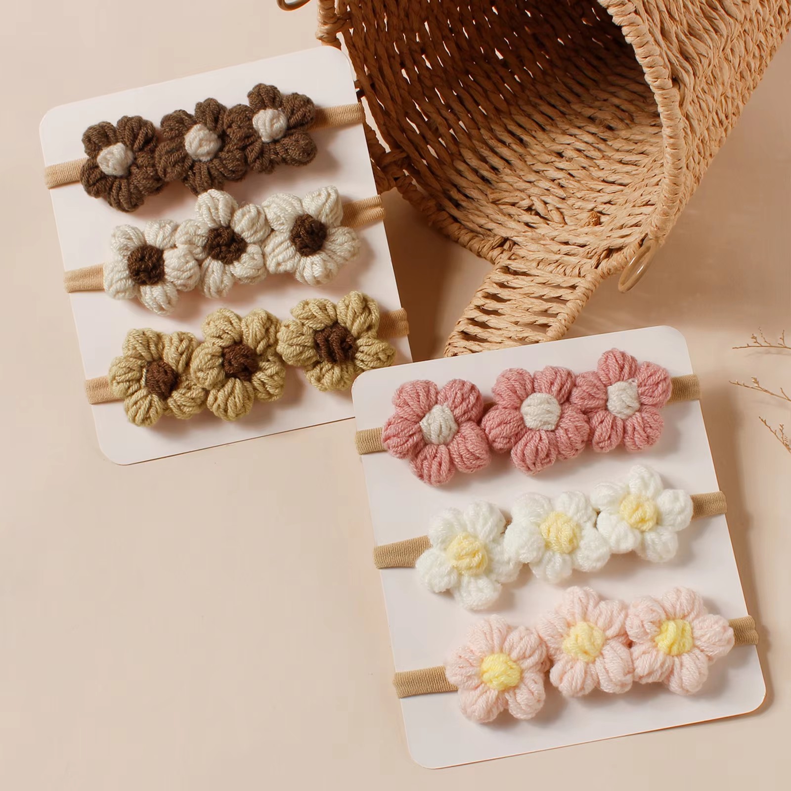 3pcs Wool Flower Baby Headband - Photography Still Life review and price