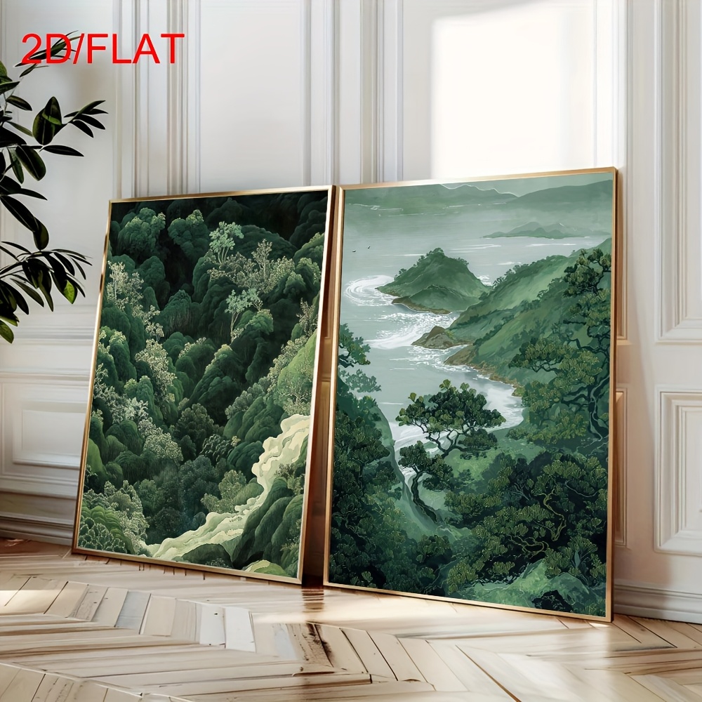 2pcs Modern Green Forest Mount - Photography Types review and price