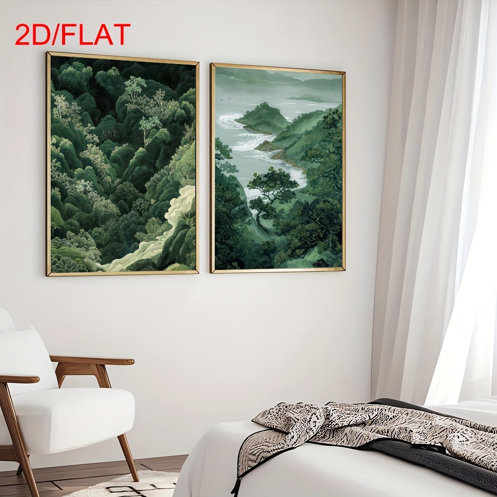 2pcs Modern Green Forest Mount - Photography Types review and price