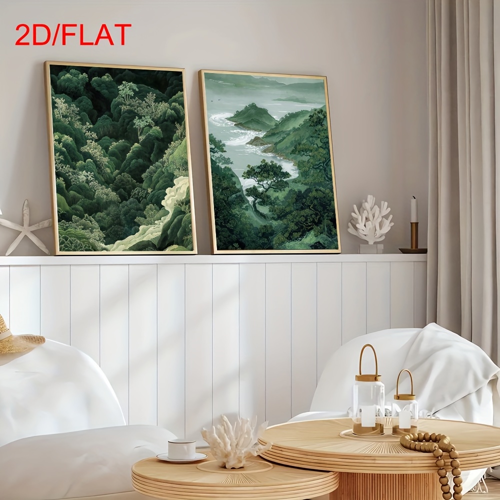 2pcs Modern Green Forest Mount - Photography Types review and price