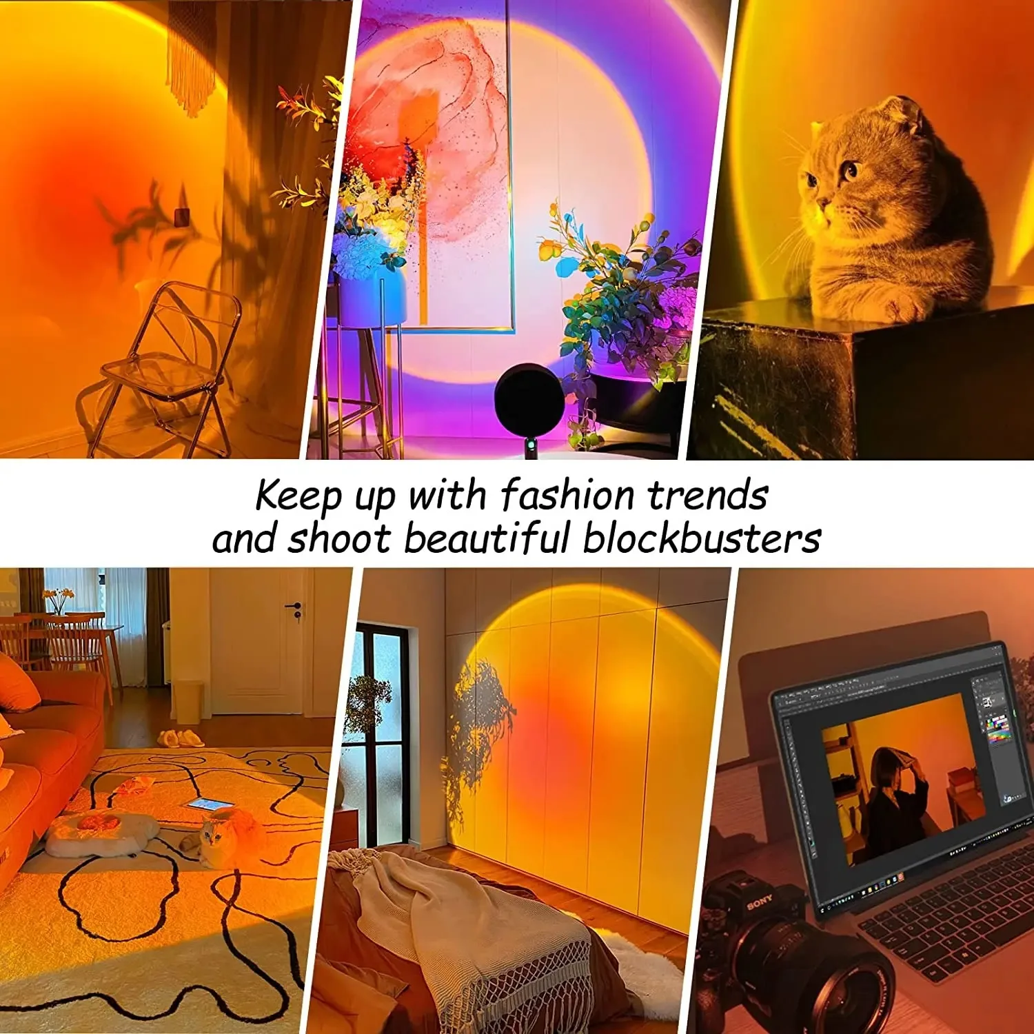 16 Color Sunset Lamp,RGB Mood  - Photography Bulb review and price