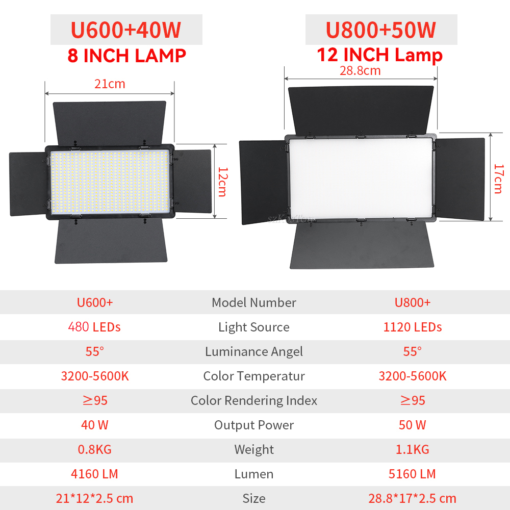 U800 U600 LED Photo Studio Vid - Photography Bulb review and price